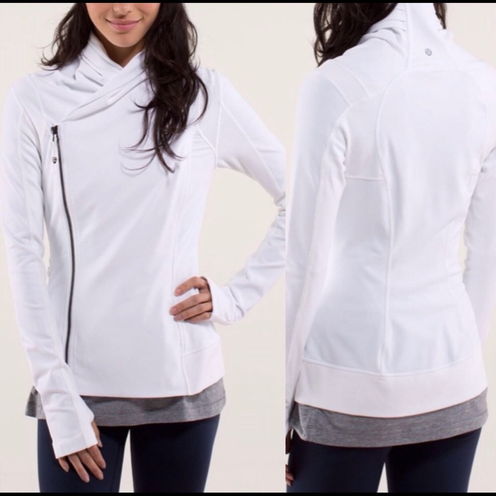 Lululemon white bhakti yoga jacket